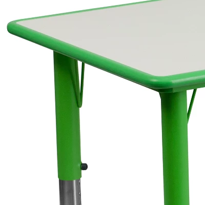 Flash Furniture 23.625"W X 47.25"L Rectangular Plastic Height Adjustable Activity Table - Image 6