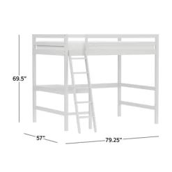 Full Caspian Loft Bed White - Hillsdale Furniture