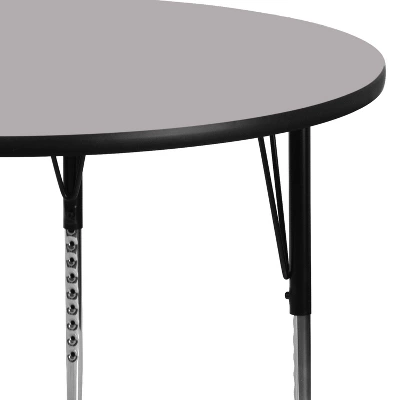 Emma And Oliver 48" Round Laminate Adjustable Activity Table - Image 3