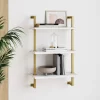 Theo Floating Shelf Gold/White - Nathan James