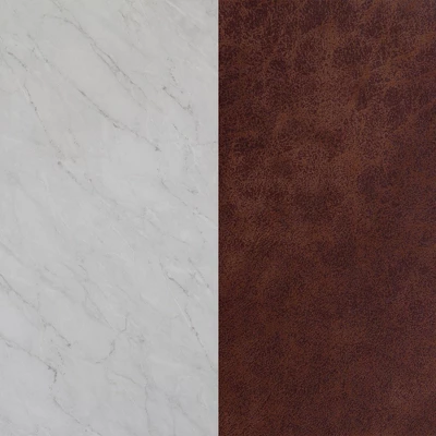 Brandon Vintage Matte Faux Marble Wall Shelf Brown - Nathan James - Image 6