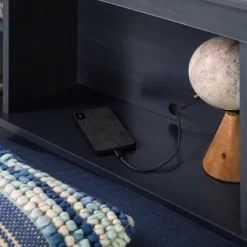 Twin Navali Bookcase Headboard Blueberry - South Shore