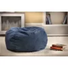 Micro-Fiber Suede Kids' Bean Bag Chair Blue - Gold Medal