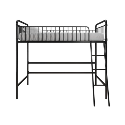 Twin Kaila Metal Loft Bed Black - Room & Joy - Image 3