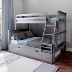 Max & Lily Twin Over Full Bunk Bed With Trundle Bed