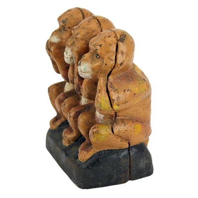 Design Toscano Speak No, See No, Hear No Evil Monkeys Still Action Die-Cast Iron Coin Bank - Image 2
