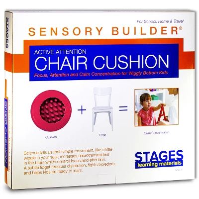 Stages Learning Materials Sensory Builder Active Attention Chair Cushion, Red