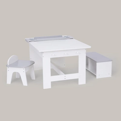 Fantasy Fields - Little Artist Monet Play Art Table Kids Furniture - White/Gray - Image 8