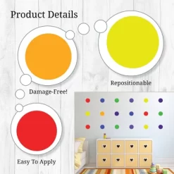 Primary Polka Dots Wall Decor - Decalcomania