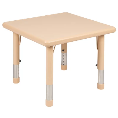 Emma And Oliver 24" Square Plastic Height Adjustable Activity Table - Image 9