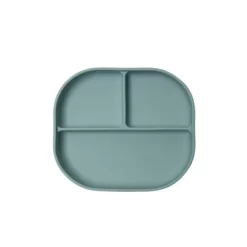 Loulou Lollipop Divided Plate With Lid - Blue - 2ct