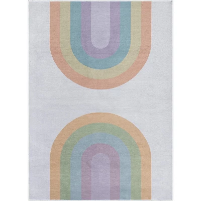 Well Woven Rainbow Watercolor Apollo Kids Collection Multi Color Area Rug - Image 4
