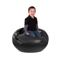 Medium Vinyl Bean Bag Chair Black - Gold Medal