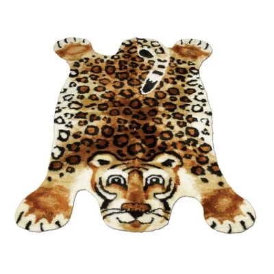 Walk On Me Faux Fur Super Soft Kids Leopard Rug Tufted With Non-slip Backing Area Rug - Image 5