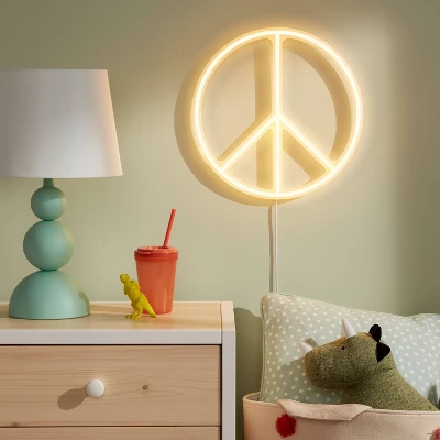Peace Neon Kids' Wall Decor - Pillowfort⢠- Image 2