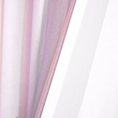 Kids' Rainbow Sheer Rod Pocket With Lining Single Window Curtain Panel Rainbow/White - Lush Décor - Image 4