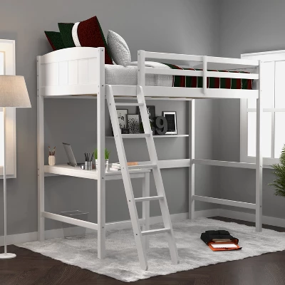 Twin Alexis Wood Arch Loft Bed With Desk - Hillsdale Furniture - Image 15