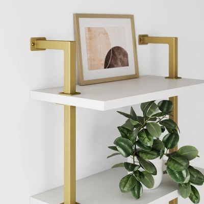 Theo Floating Shelf Gold/White - Nathan James - Image 3