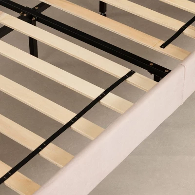 Maliza Upholstered Complete Platform Bed Pale Pink - South Shore - Image 3