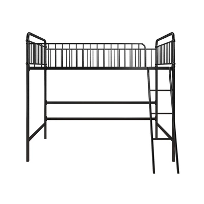 Twin Kaila Metal Loft Bed Black - Room & Joy - Image 7