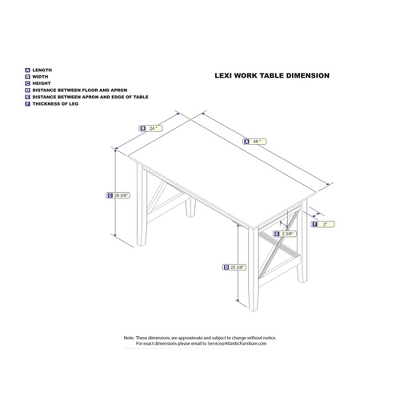 Writing Desk Modern Feel Brown - AFI - Image 4