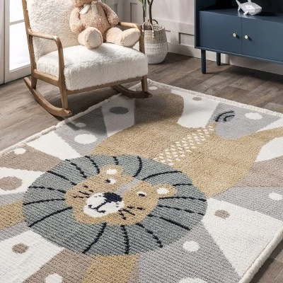 Brodie Cheerful Lion Kids Area Rug - Image 8