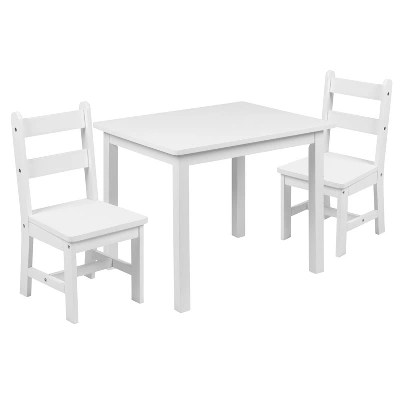 Flash Furniture Kids Solid Hardwood Table And Chair Set For Playroom, Bedroom, Kitchen - 3 Piece Set - Image 16