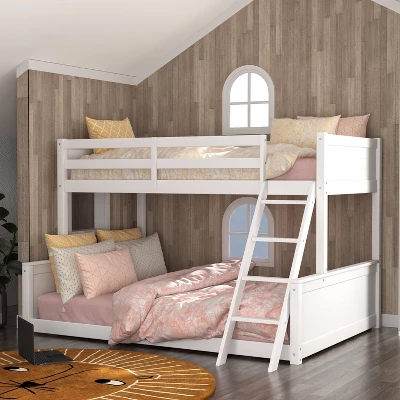 Twin Over Full Capri Wood Bunk Bed White - Hillsdale Furniture - Image 8