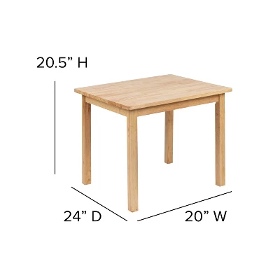 Flash Furniture Kids Solid Hardwood Table And Chair Set For Playroom, Bedroom, Kitchen - 3 Piece Set - Image 12