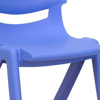 Emma And Oliver 2 Pack Plastic Stackable School Chair With 12"H Seat, Preschool Seating - Image 4
