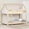 Sweedi House Bunk Beds White/Natural - South Shore