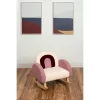 Upholstered Rocking Chair Purple/White - Gift Mark