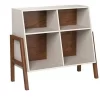 Telos Matte Walnut Storage Unit White - Nathan James