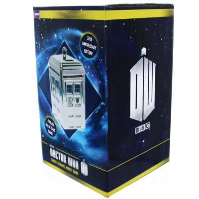 Seven20 Doctor Who Silver TARDIS Ceramic Money Bank