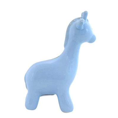 Bank Blue Large Giraffe - One Giraffe Bank 9.5 Inches - Money Saving - 3562Bl - Ceramic - Blue - Image 2