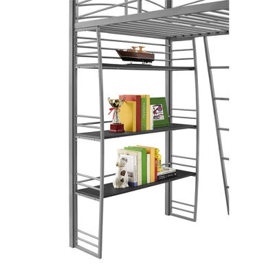 Andy Metal Loft Bed With Integrated Desk And Shelves - Room & Joy - Image 5