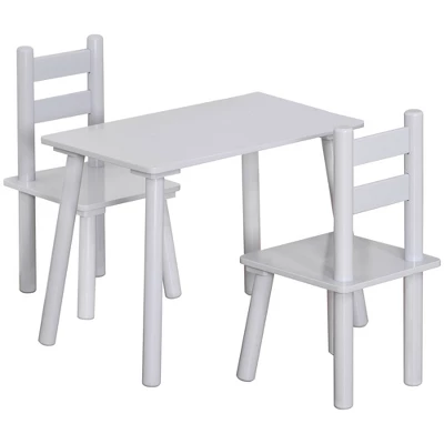 Qaba Kids Wooden Table And Chair Activity Set For Arts, Crafts, Dinning, And Reading For Toddlers Age 2 To 5 - Image 3