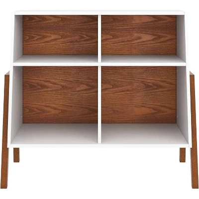 Telos Matte Walnut Storage Unit White - Nathan James - Image 2