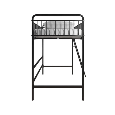 Twin Kaila Metal Loft Bed Black - Room & Joy - Image 4