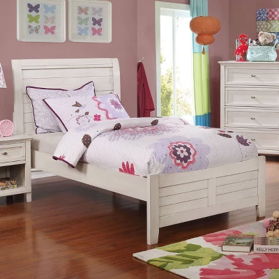 HOMES: Inside + Out Twin Portero Youth Bed Antique White - IoHOMES