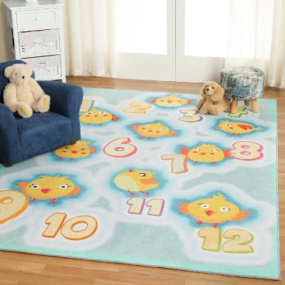 Playtime Numbers Vibrant Kids Indoor Area Rug By Blue Nile Mills