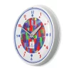 12.75" X 1.5" Watercolor Paints Children's Decorative Wall Clock White Frame - By Chicago Lighthouse