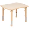Flash Furniture 21.875"W X 26.625"L Rectangular Plastic Height Adjustable Activity Table Set With 4 Chairs