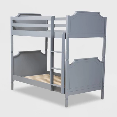 Twin Mariana Wood Bunk Bed Gray - Baxton Studio - Image 2