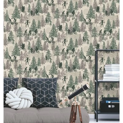 Netflix Stranger Things Hawkins Woods Peel And Stick Wallpaper Brown - RoomMates - Image 5