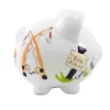 Bank Gone Fishing Pig Bank - One Bank 7.75 Inches - Net Rod Reel Save - 36870 - Ceramic - Multicolored