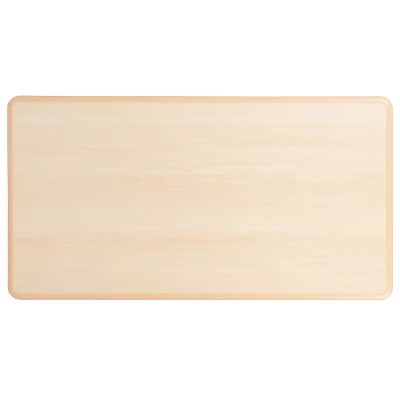 Emma And Oliver 23.625"W X 47.25"L Rectangular Plastic Height Adjustable Activity Table Set With 4 Chairs - Image 4