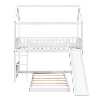 Twin Over Twin Bunk Bed, House Bed With Slide And Ladder-ModernLuxe - Image 5
