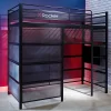 Twin Battle Den Gaming Bunk Bed With TV Mount Black - X Rocker