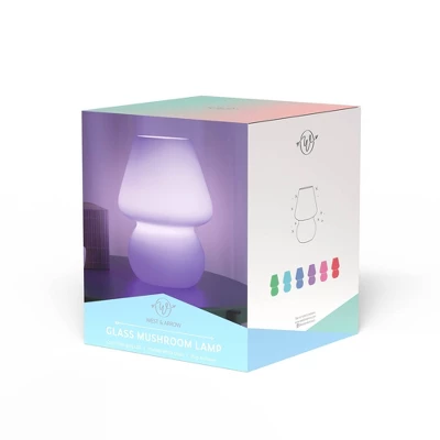 Teen Glass Mushroom Color Changing LED Table Lamp White - West & Arrow - Image 3